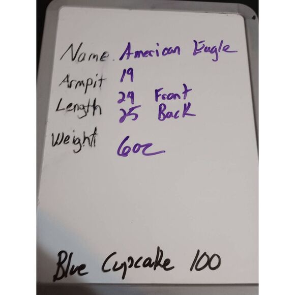 American Eagle Shirt Ladies Small Pink Gray Flannel Button Front - Picture 8 of 8